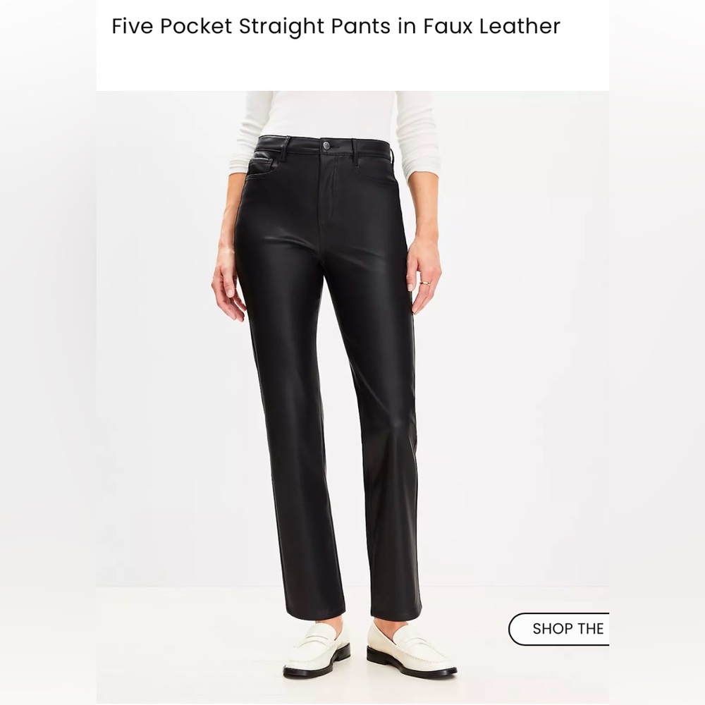 Faux Leather Black Pants
